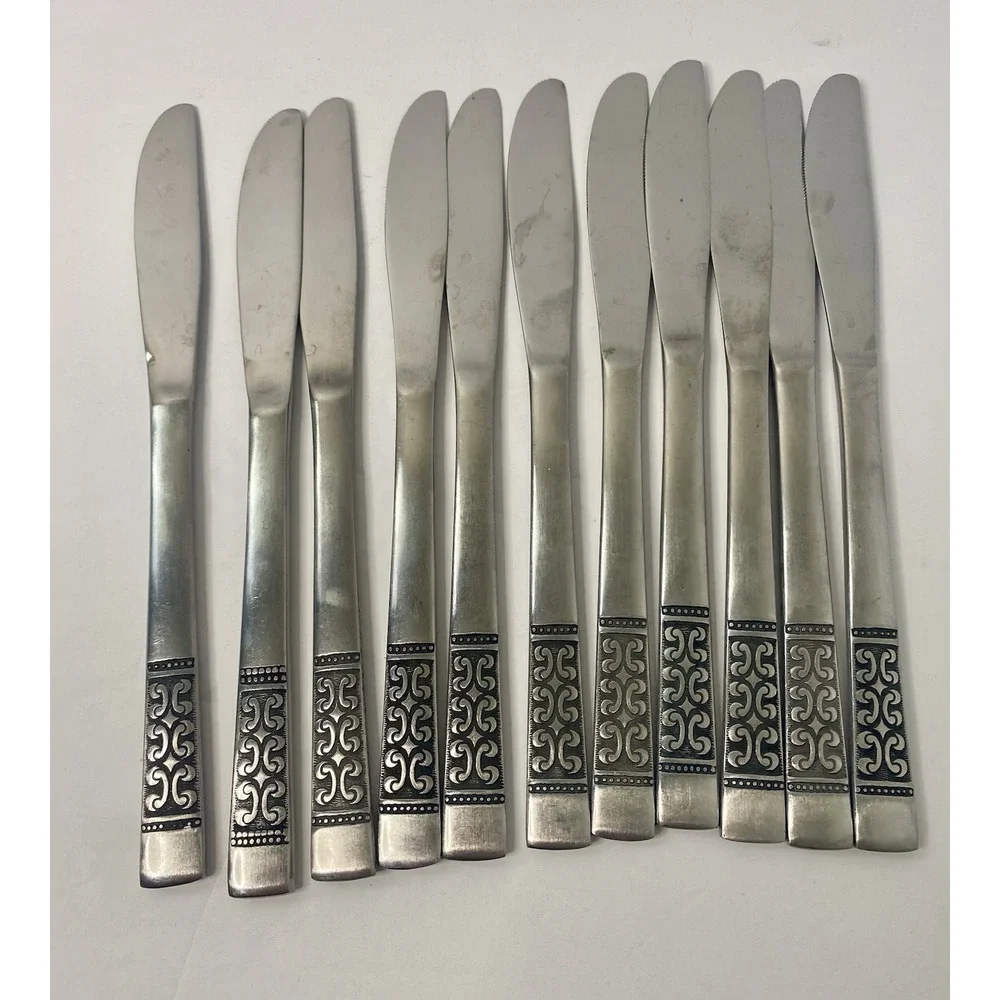 Dinner Knives CASA VISTA Rogers Stanley Roberts Stainless Lot Of 11